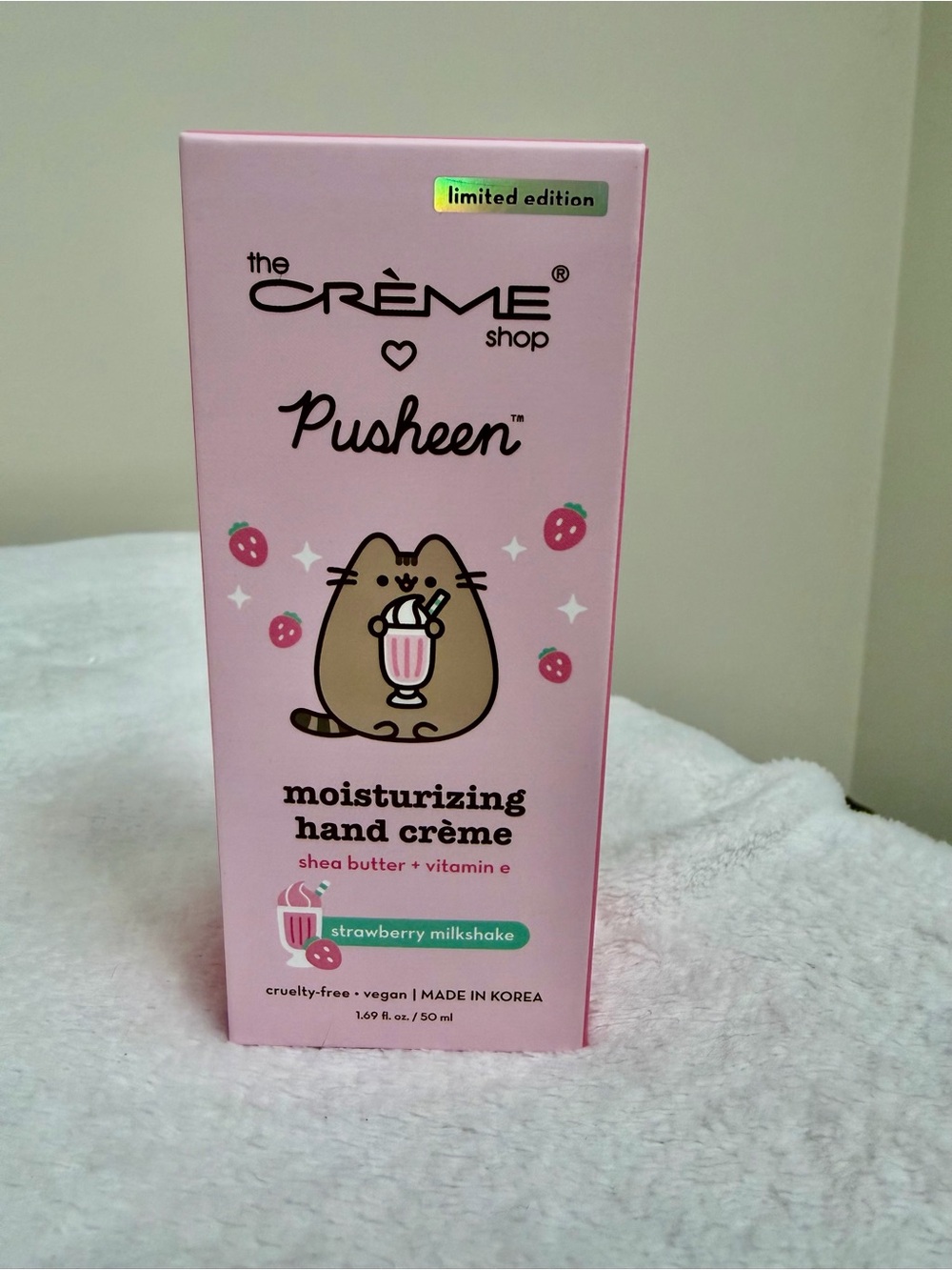 The Creme Shop Pusheen Strawberry Milkshake Moisturizing Hand Cream